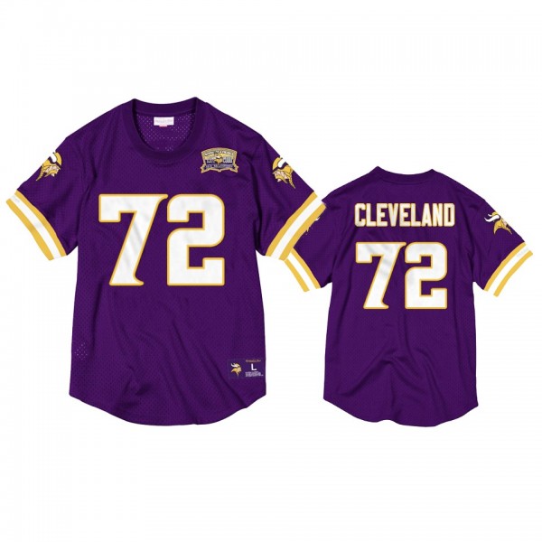 Minnesota Vikings Ezra Cleveland Purple Throwback ...