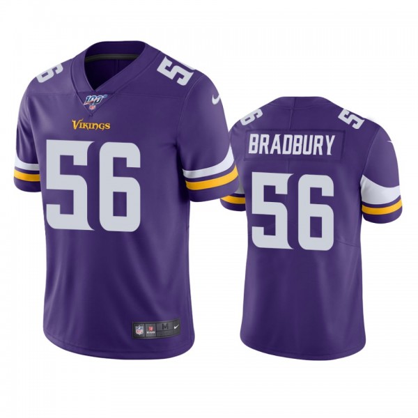 Minnesota Vikings Garrett Bradbury Purple 100th Se...