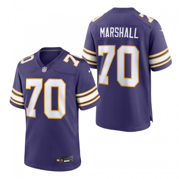 Men's Minnesota Vikings Jim Marshall Purple Classi...