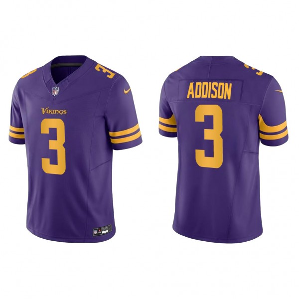 Men's Minnesota Vikings Jordan Addison Purple 2023...