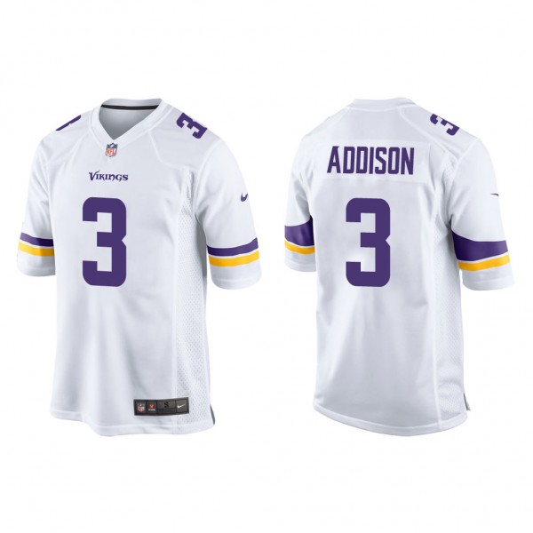 Men's Minnesota Vikings Jordan Addison White 2023 NFL Draft Game Jersey