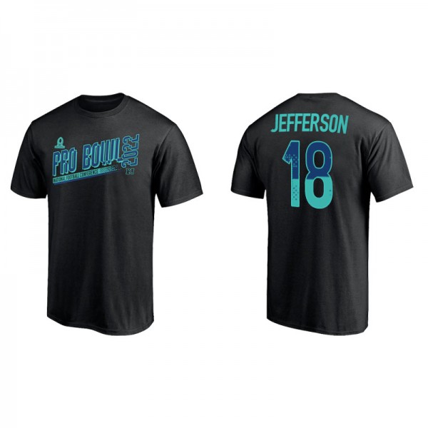 Men's Minnesota Vikings Justin Jefferson Black 2022 NFC Pro Bowl T-Shirt