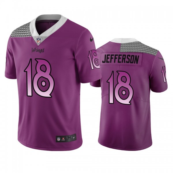 Minnesota Vikings Justin Jefferson Purple City Edi...