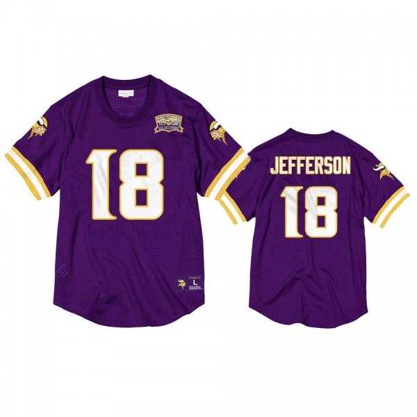 Minnesota Vikings Justin Jefferson Purple Throwbac...