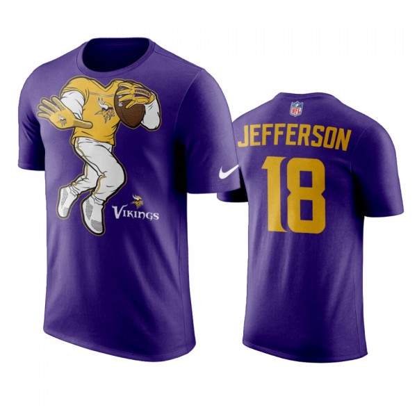 Minnesota Vikings Justin Jefferson Purple Yard Rus...