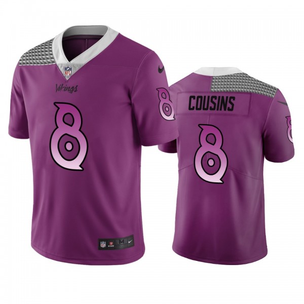 Men's Vikings Kirk Cousins Purple Vapor Limited City Edition Jersey