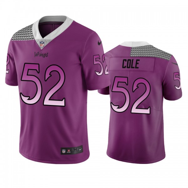 Minnesota Vikings Mason Cole Purple City Edition V...