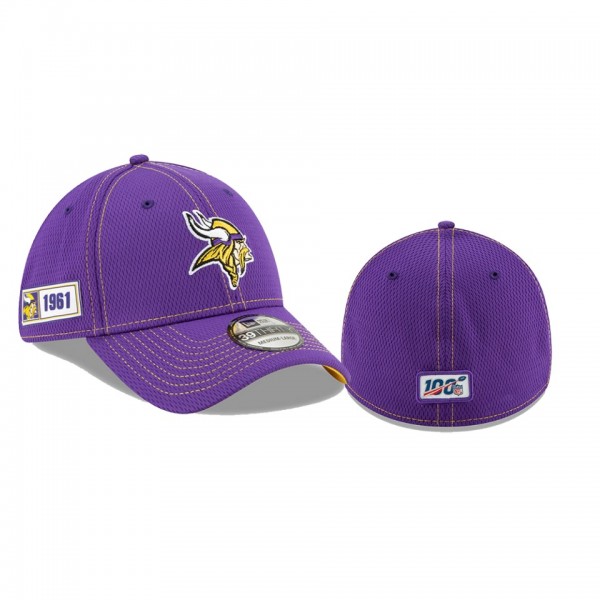 Minnesota Vikings Purple 2019 NFL Sideline Road 39THIRTY Flex Hat