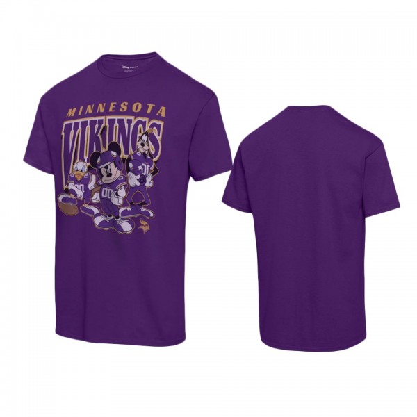 Minnesota Vikings Purple Disney Mickey Huddle T-Sh...