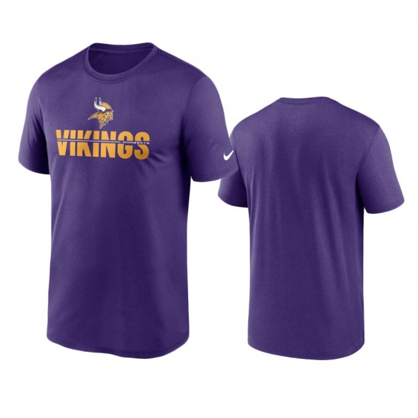 Minnesota Vikings Purple Legend Microtype Performance T-Shirt