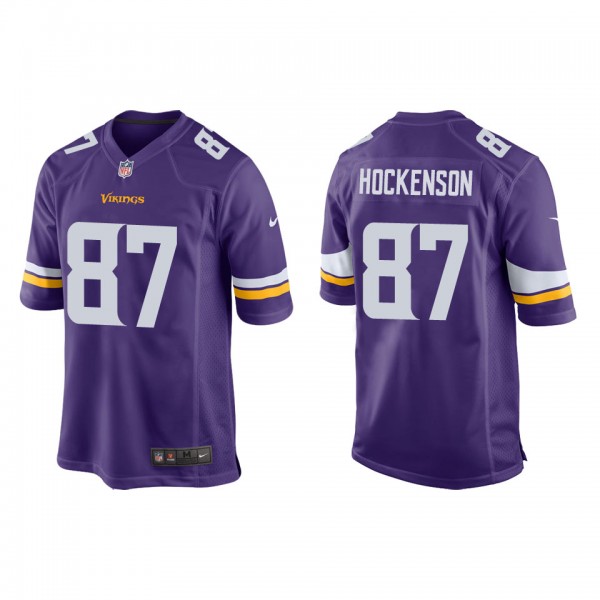 Men's Minnesota Vikings T.J. Hockenson Purple Game...
