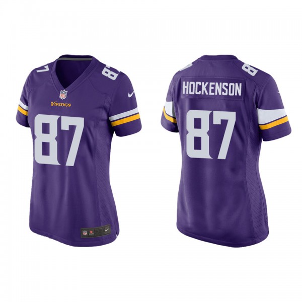Women's Minnesota Vikings T.J. Hockenson Purple Ga...