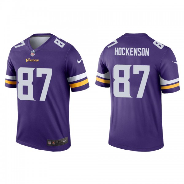 Men's Minnesota Vikings T.J. Hockenson Purple Lege...