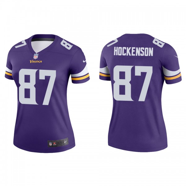 Women's Minnesota Vikings T.J. Hockenson Purple Le...