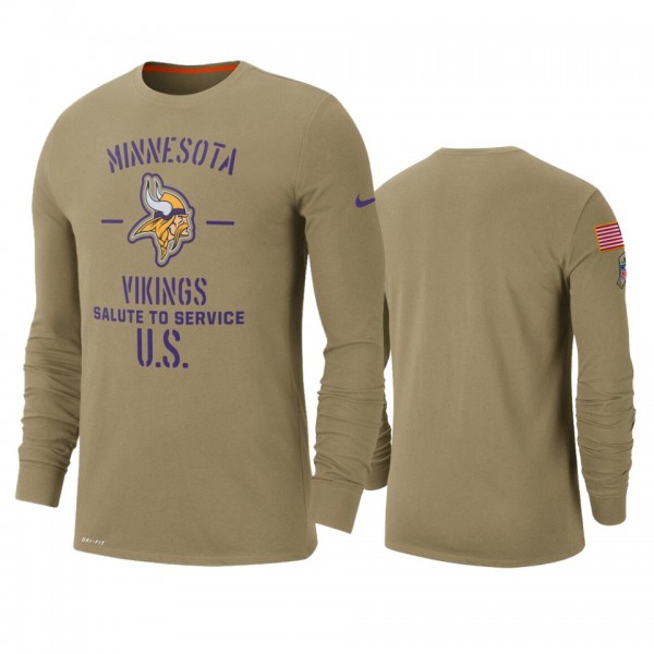 Minnesota Vikings Tan 2019 Salute to Service Sidel...