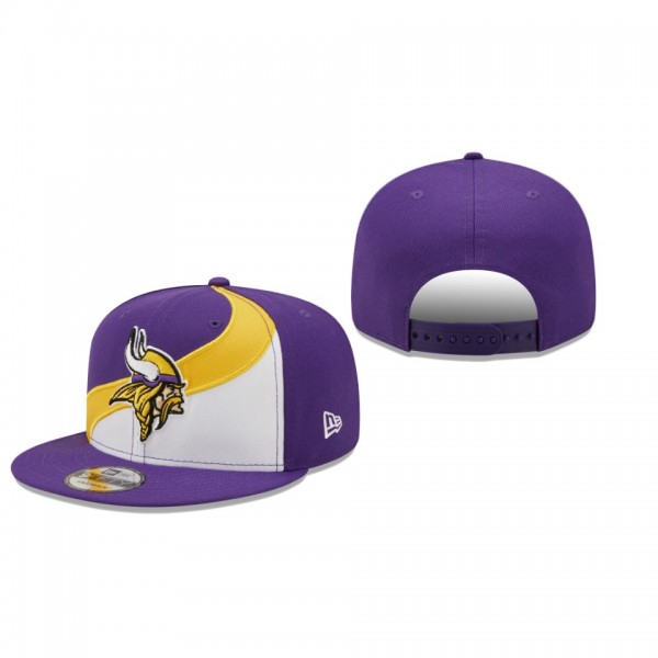 Minnesota Vikings White Purple Wave Snapback Hat