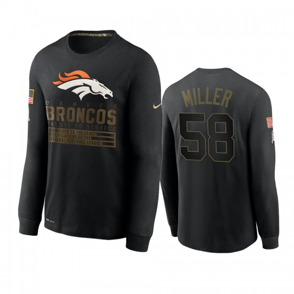 Denver Broncos Von Miller Black 2020 Salute To Ser...