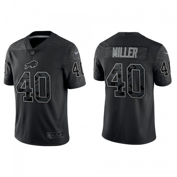 Von Miller Buffalo Bills Black Reflective Limited Jersey