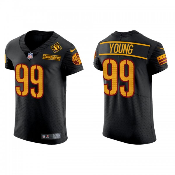 Chase Young Commanders Black 90th Anniversary Elite Jersey