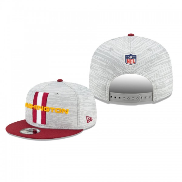 Washington Football Team Gray Burgundy 2021 NFL Training Camp 9FIFTY Snapback Hat