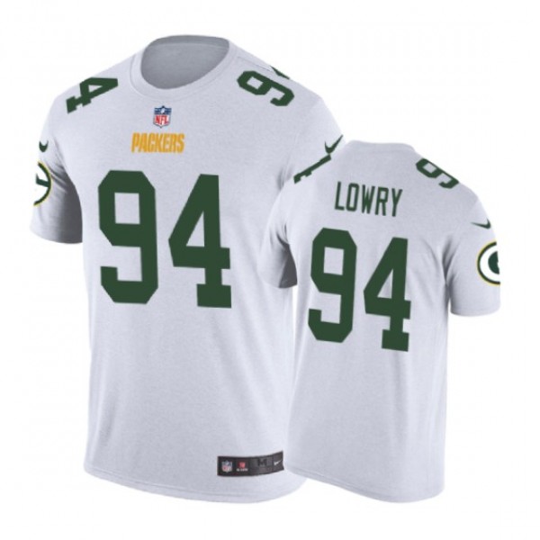 Green Bay Packers #94 Dean Lowry Color Rush Nike T...