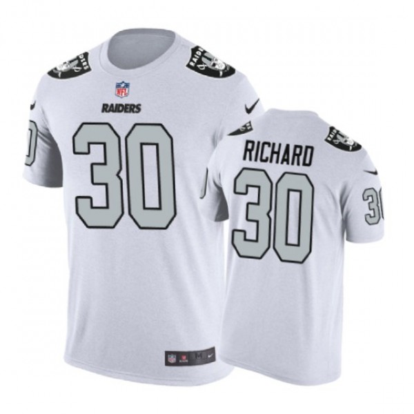 Oakland Raiders #30 Jalen Richard Color Rush Nike T-Shirt - Men's