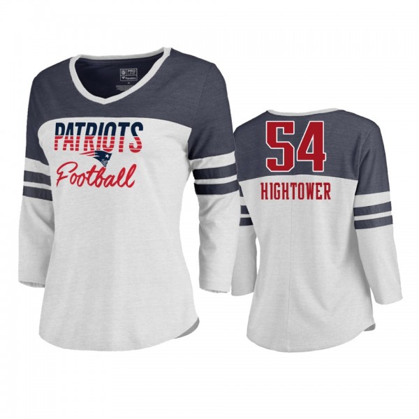 Patriots #54 Dont'a Hightower White Plus Size Colo...
