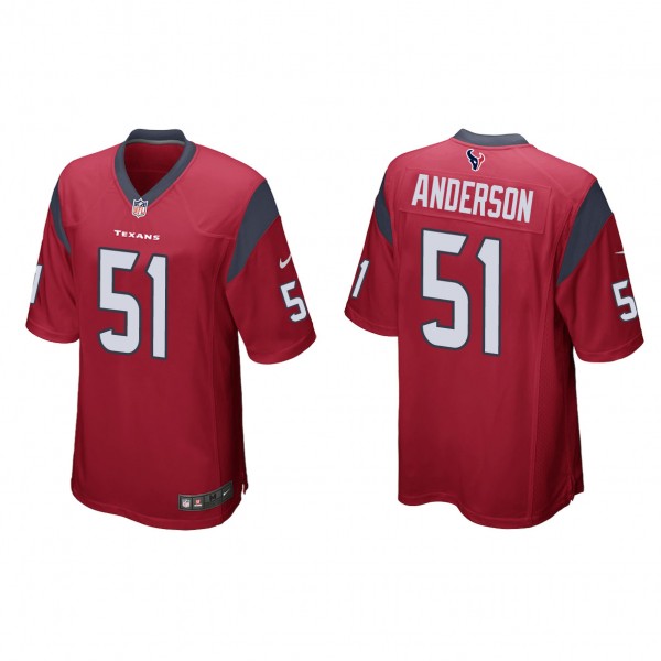 Men's Houston Texans Will Anderson Red 2023 NFL Dr...