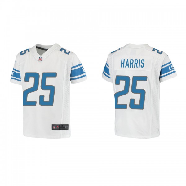 Youth Will Harris Detroit Lions White Game Jersey
