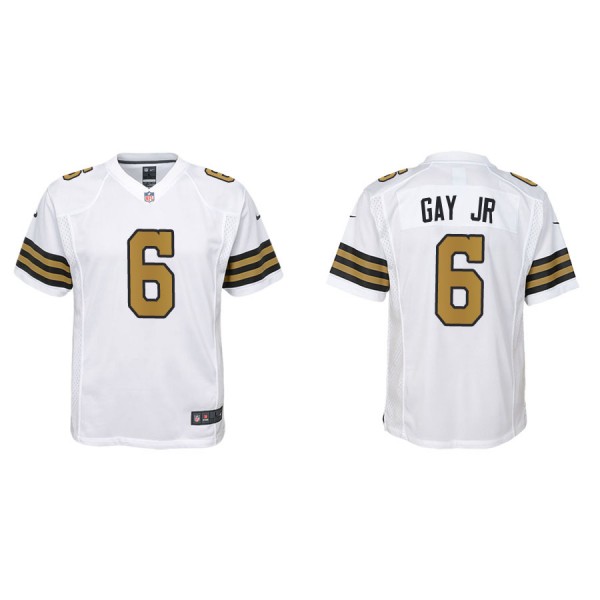 Youth New Orleans Saints Willie Gay Jr. White Alte...
