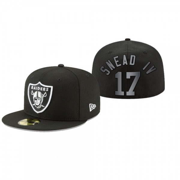 Las Vegas Raiders Willie Snead IV Black Omaha 59FIFTY Fitted Hat