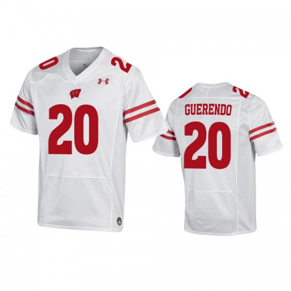 Wisconsin Badgers Isaac Guerendo White Replica Jer...