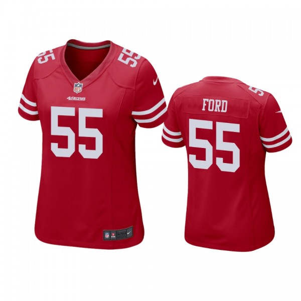 San Francisco 49ers #55 Dee Ford Scarlet Game Jersey - Women's