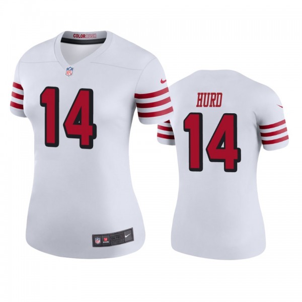 San Francisco 49ers Jalen Hurd White 2019 NFL Draft Color Rush Legend Jersey