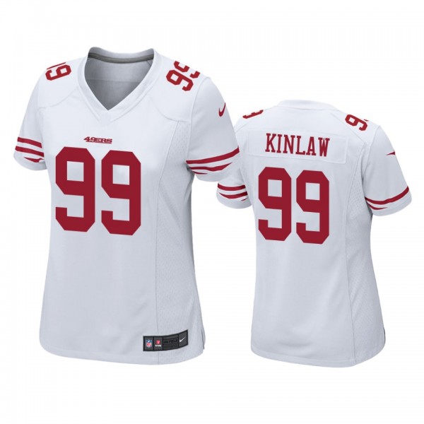 San Francisco 49ers Javon Kinlaw White 2020 NFL Draft Game Jersey