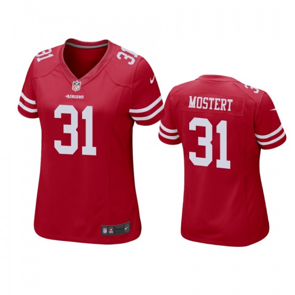 San Francisco 49ers Raheem Mostert Scarlet Game Je...