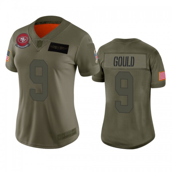 Women's San Francisco 49ers Robbie Gould Camo 2019 Salute to Service Limited Jersey