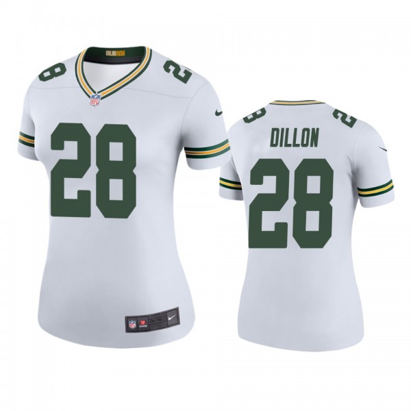 Green Bay Packers A.J. Dillon White Color Rush Leg...