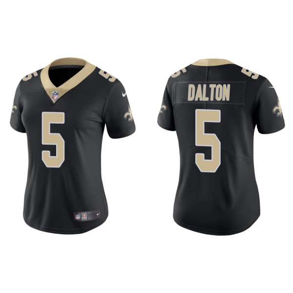 Women's New Orleans Saints Andy Dalton Black Vapor...