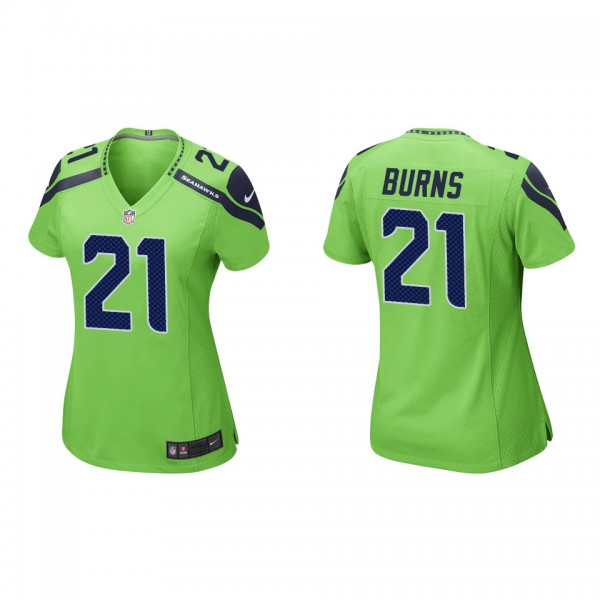 Women's Seattle Seahawks Artie Burns Neon Green Ga...