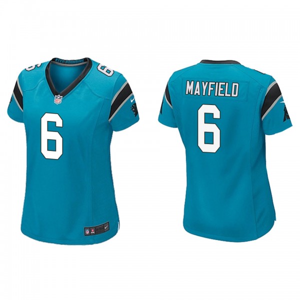 Women's Baker Mayfield Panthers Blue Game Jersey
