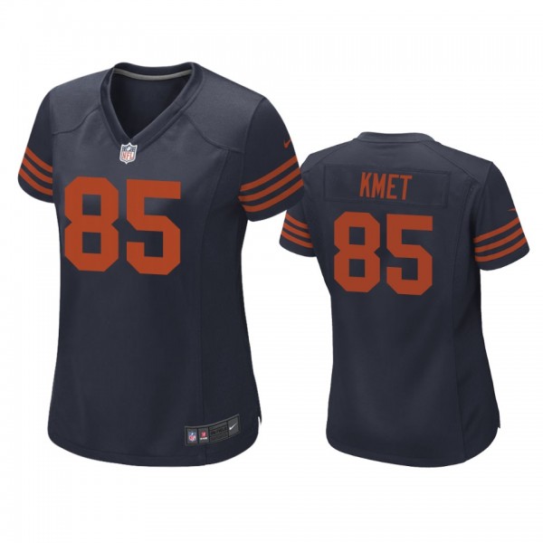 Chicago Bears Cole Kmet Navy Throwback Game Jersey