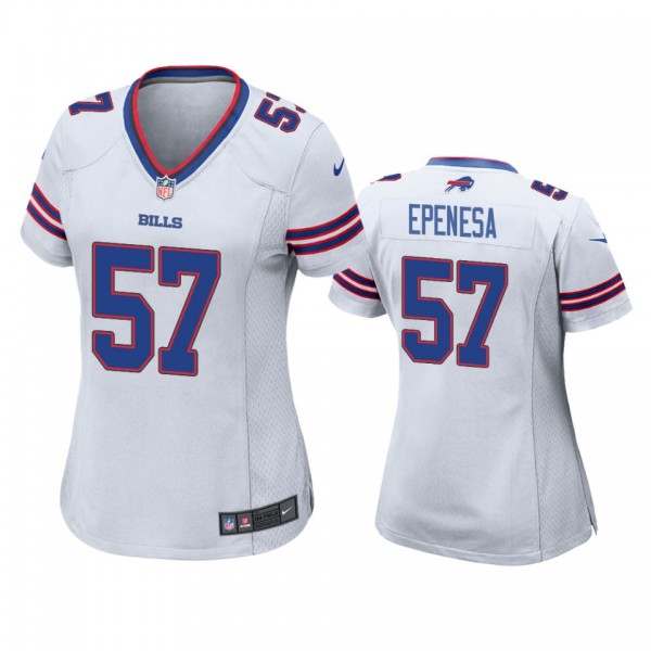 Buffalo Bills A.J. Epenesa White 2020 NFL Draft Ga...