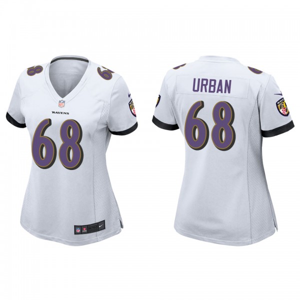 Women's Baltimore Ravens Brent Urban White Game Jersey