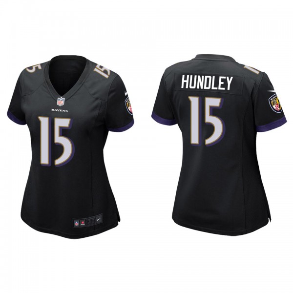 Women's Baltimore Ravens Brett Hundley Black Game Jersey