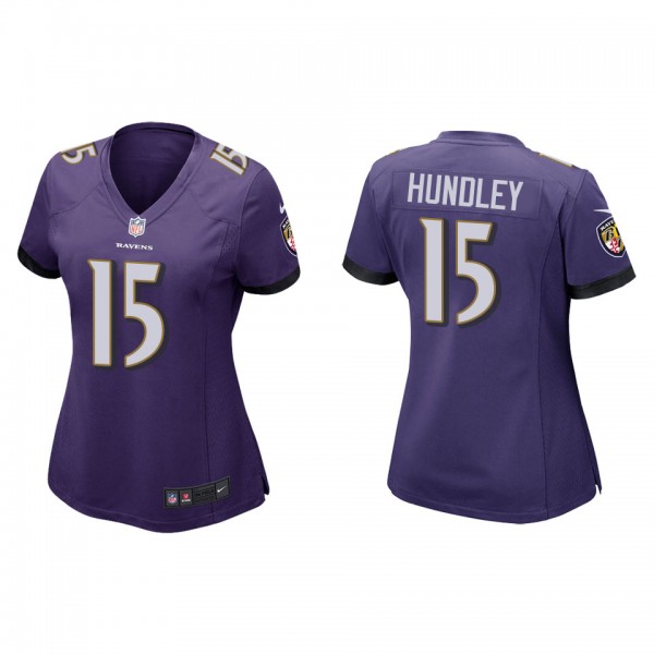 Women's Baltimore Ravens Brett Hundley Purple Game...