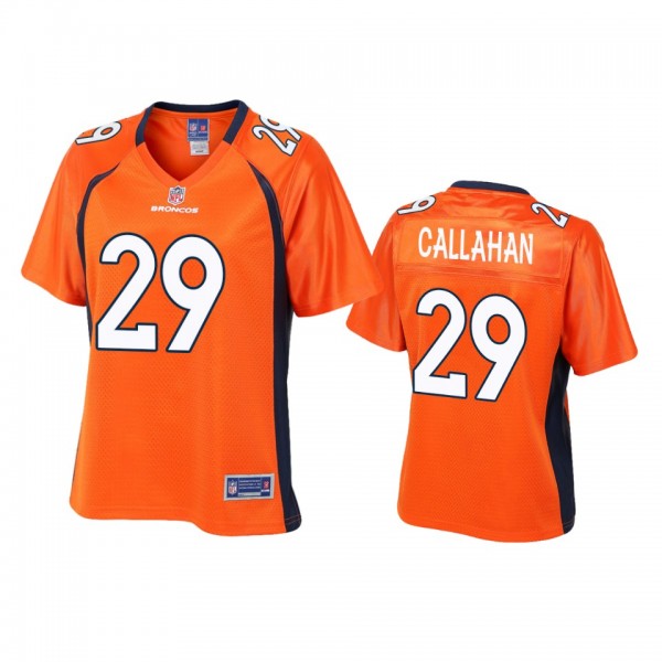 Denver Broncos #29 Bryce Callahan Orange Pro Line ...