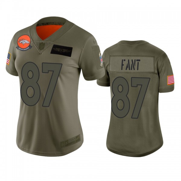 Women's Denver Broncos Noah Fant Camo 2019 Salute to Service Limited Jersey
