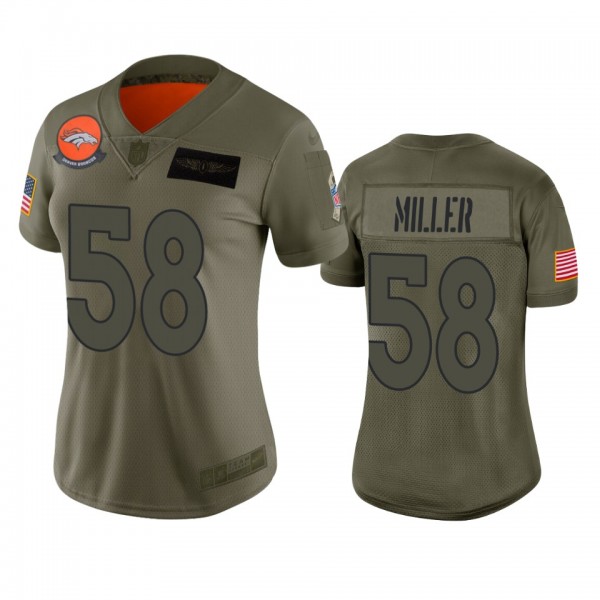 Women's Denver Broncos Von Miller Camo 2019 Salute...