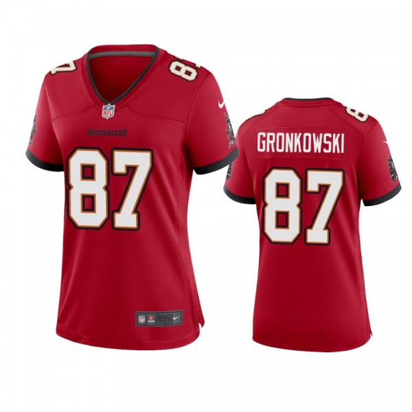 Tampa Bay Buccaneers Rob Gronkowski Red Game Jerse...